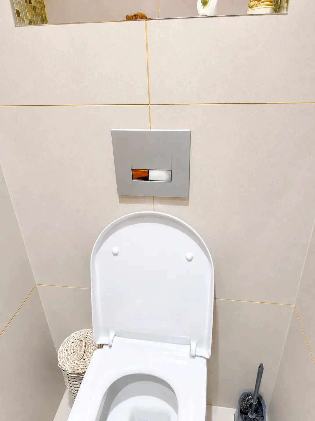Toilet installed and connected to new waste pipework in a Greater Manchester bathroom
